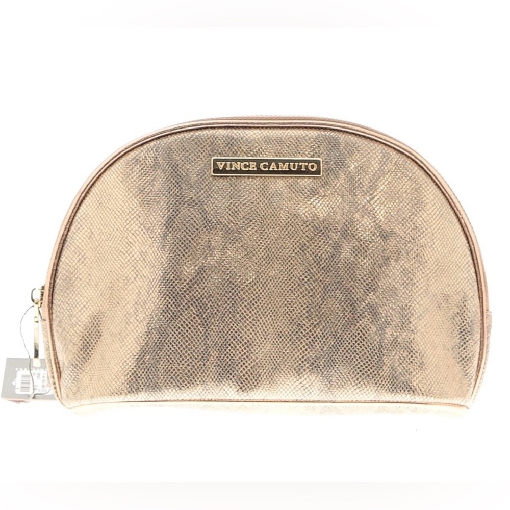 Vince Camuto Metallic Gold Cosmetic Case